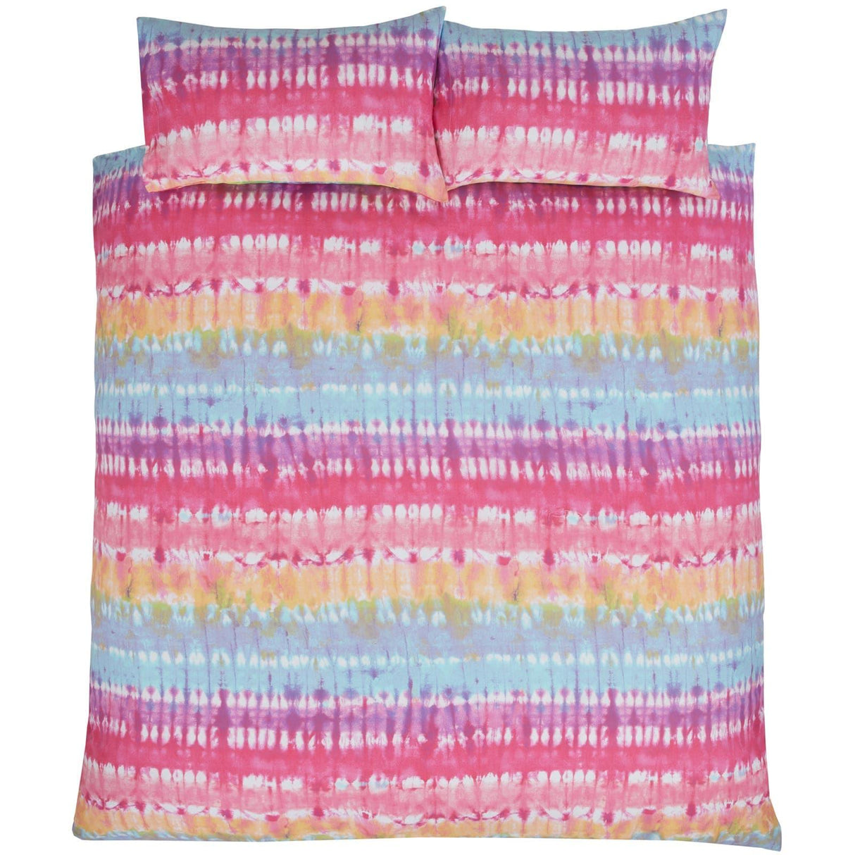 Tie Dye Stripe Print Multicolour Duvet Cover Set Duvet Cover Rapport