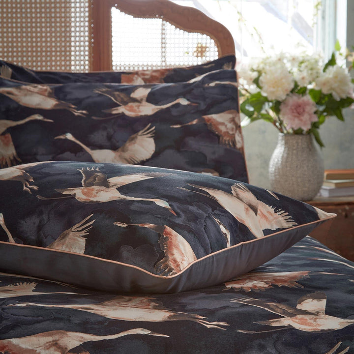 Flyway Exotic Piped Ink Duvet Cover Set - Ideal