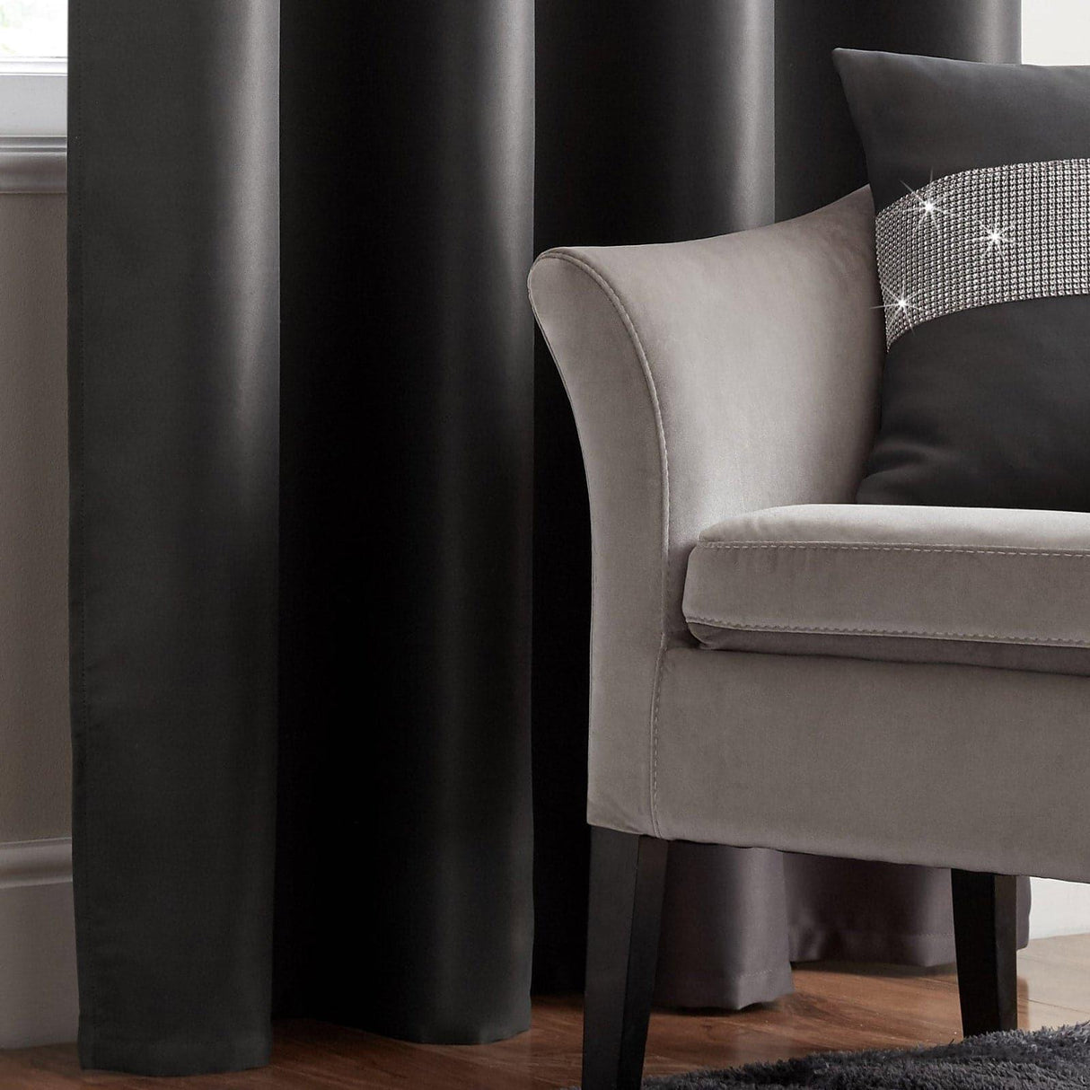 Palace Blockout Eyelet Curtains Charcoal Eyelet Curtains Alan Symonds