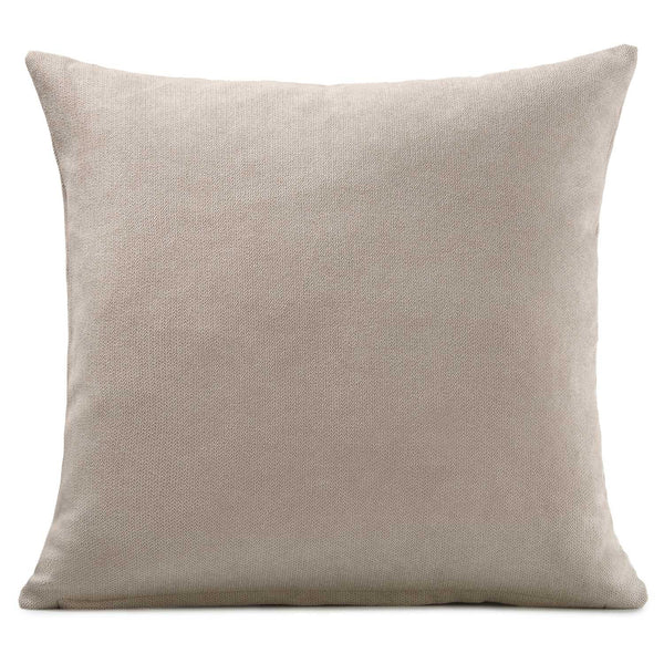 Velvet Chenille Taupe Cushion Cover 18" x 18" -  - Ideal Textiles