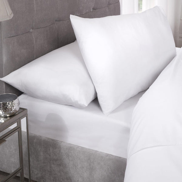 Percale Extra Deep White 40cm Fitted Sheet - Ideal