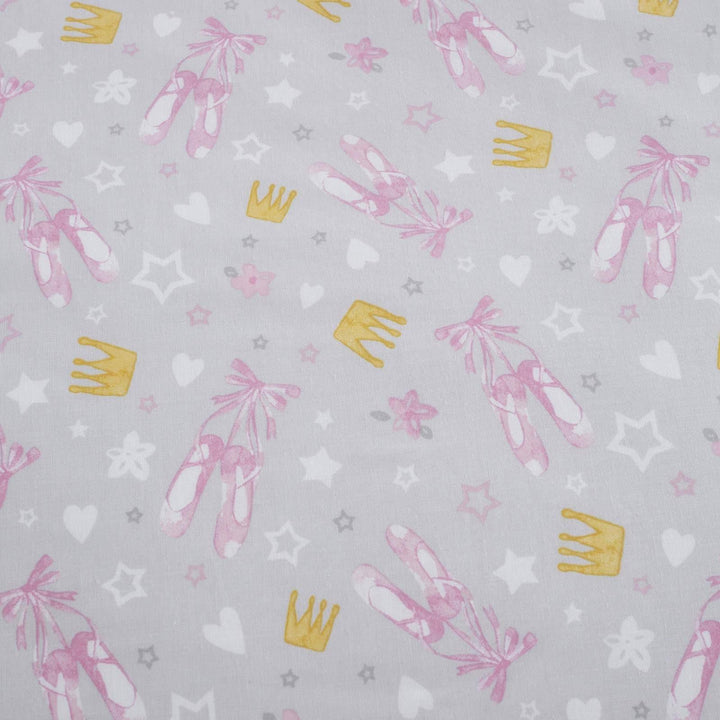 Ballet Dancer Ditsy Print Pink Fitted Sheets -  - Ideal Textiles