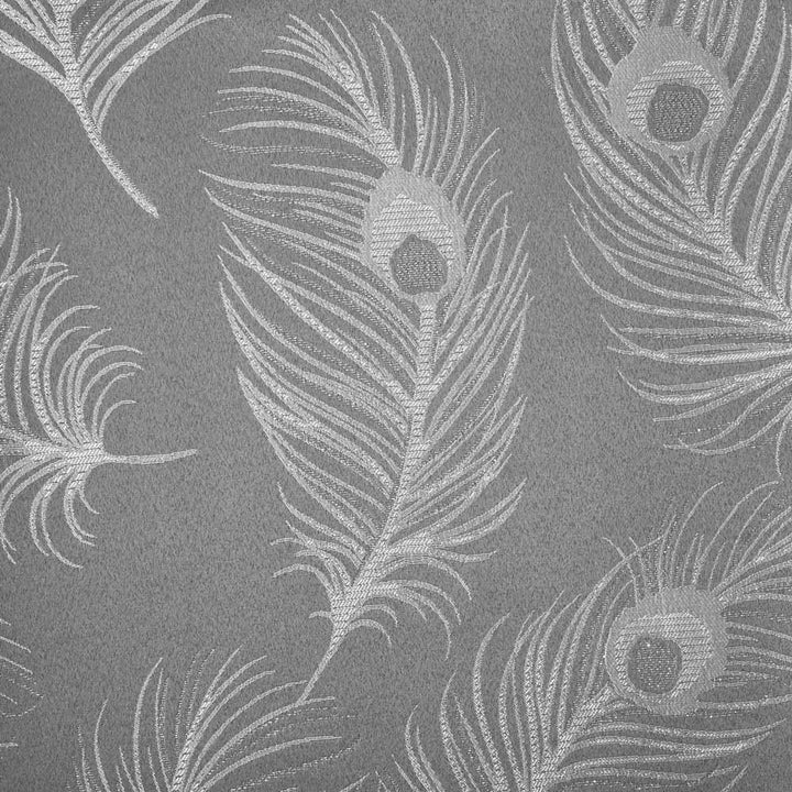 Feather Metallic Jacquard Silver Cushion Covers 17'' x 17'' -  - Ideal Textiles