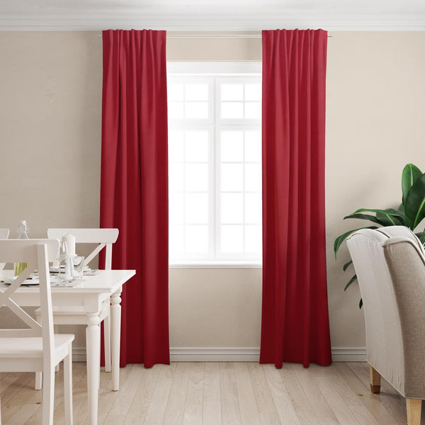 Lucida Red Made To Measure Curtains -  - Ideal Textiles