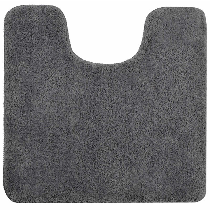 Luxury Microfibre Non-Slip Pedestal Mat Charcoal -  - Ideal Textiles