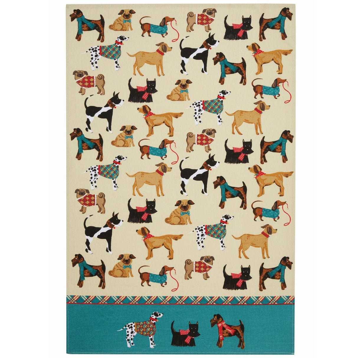 Hound Dog Luxury Cotton Printed Tea Towel Tea Towels Ulster Weavers