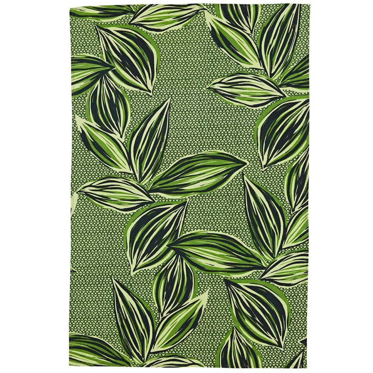 Geo Leaves Luxury Cotton Printed Tea Towel Tea Towels Ulster Weavers