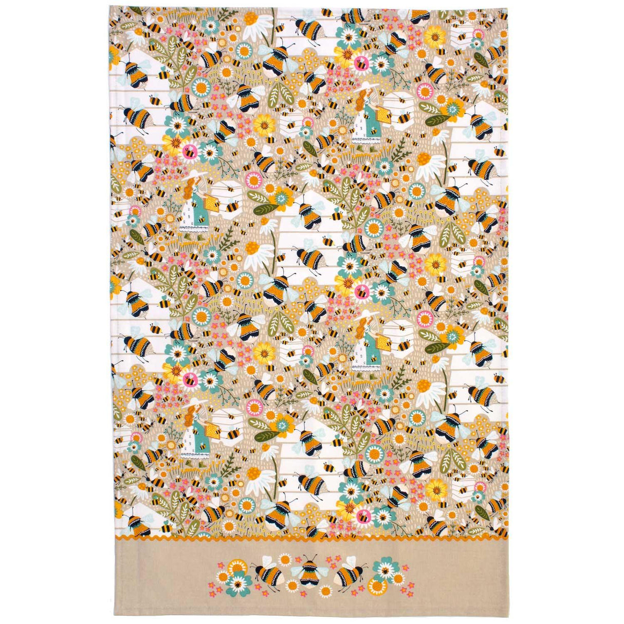 Bee Keeper Luxury Cotton Printed Tea Towel Tea Towels Ulster Weavers