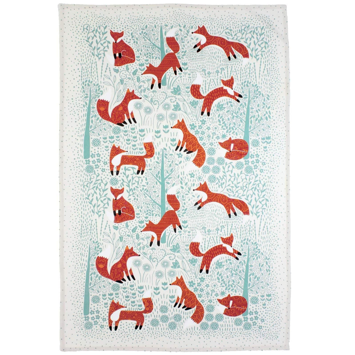 Foraging Fox Luxury Cotton Printed Tea Towel Tea Towels Ulster Weavers