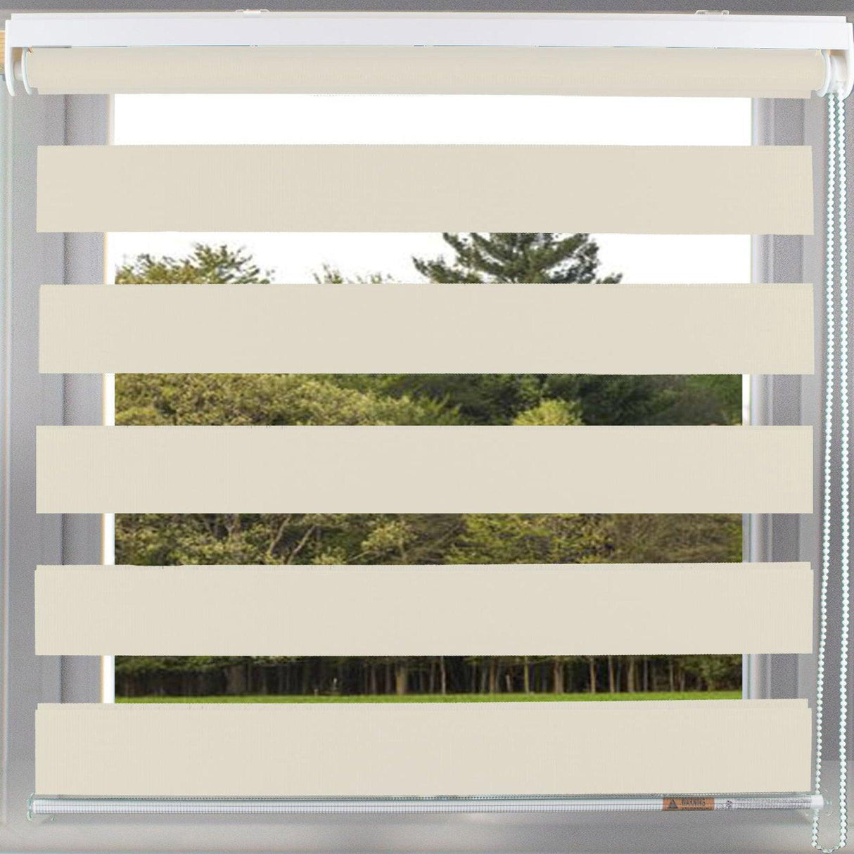 Zebra Day & Night Roller Blind Cream Roller Blind Alan Symonds 60cm width x 165cm drop