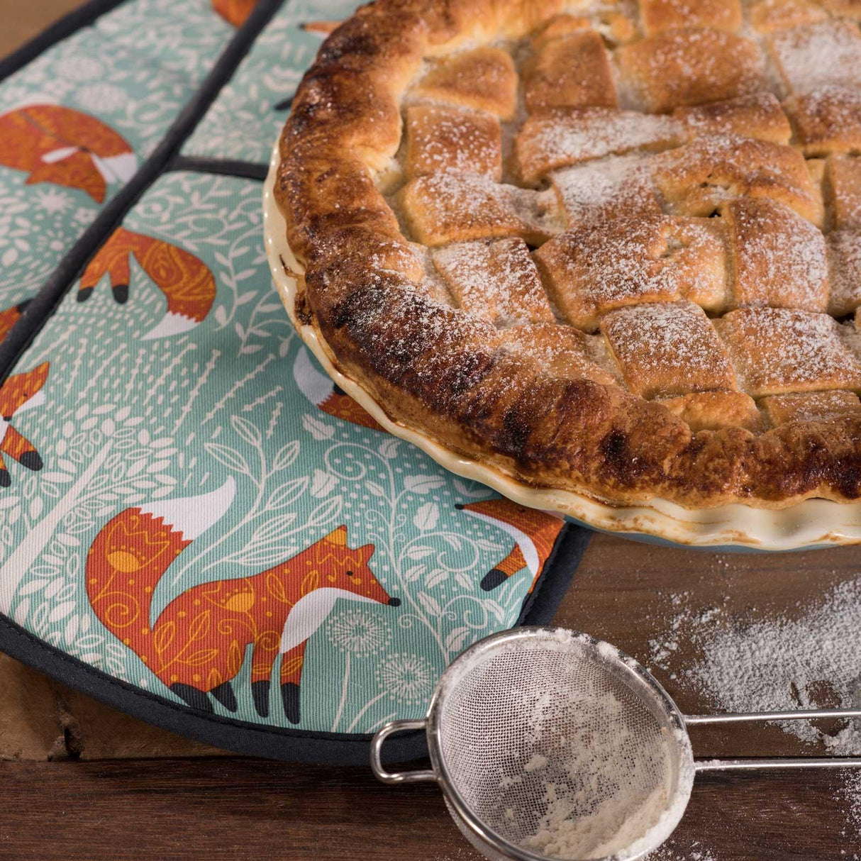 Foraging Fox Luxury Cotton Double Oven Glove Oven Gloves Ulster Weavers