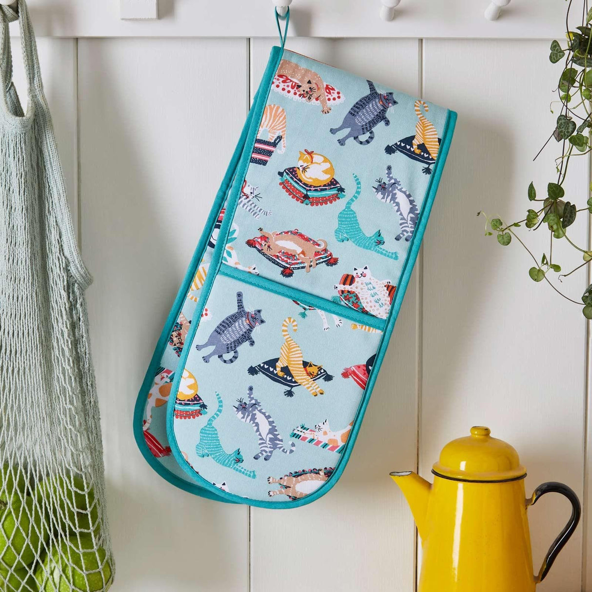 Kitty Cats Luxury Cotton Double Oven Glove Oven Gloves Ulster Weavers