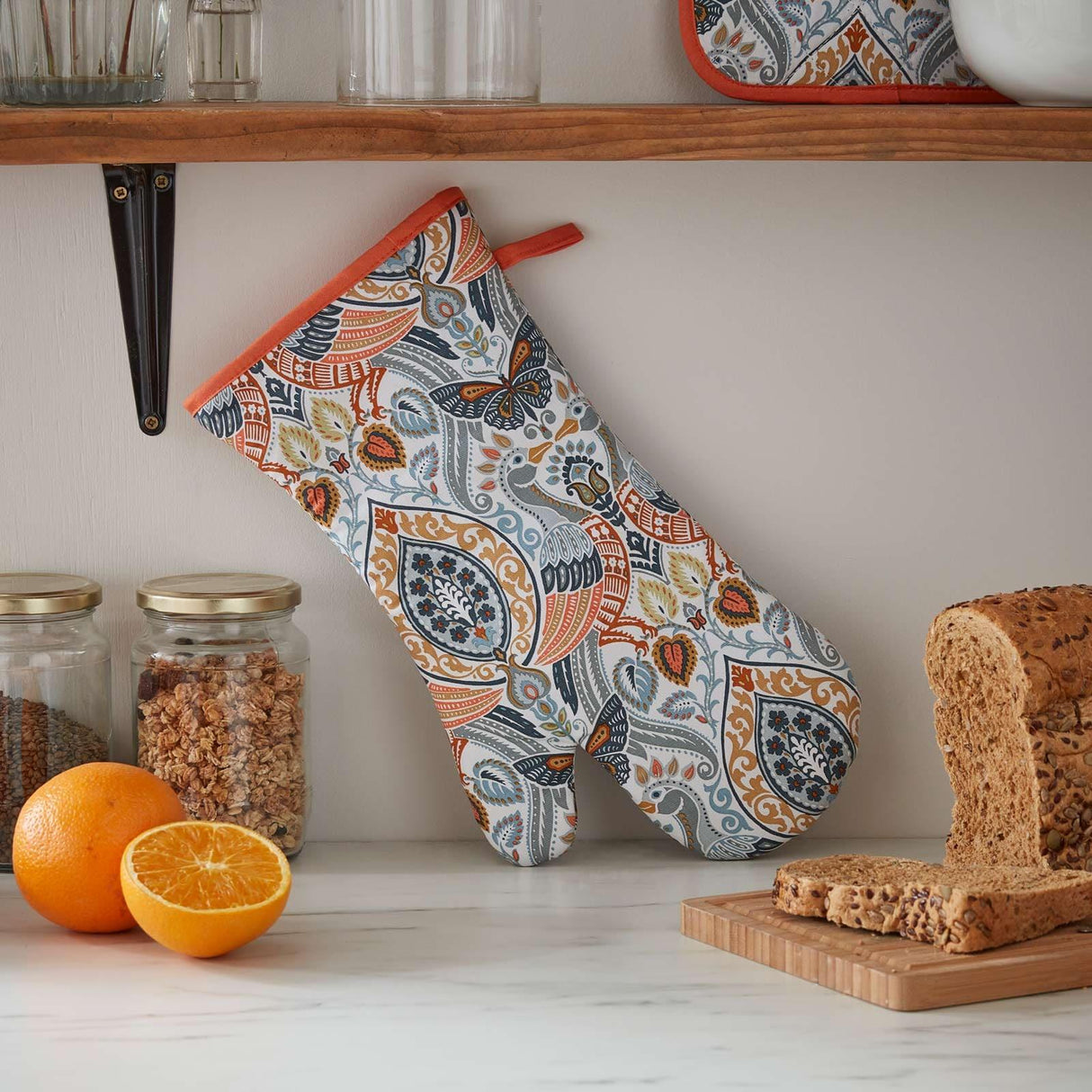 Cotswold Luxury Cotton Gauntlet Oven Mitt Oven Gloves Ulster Weavers