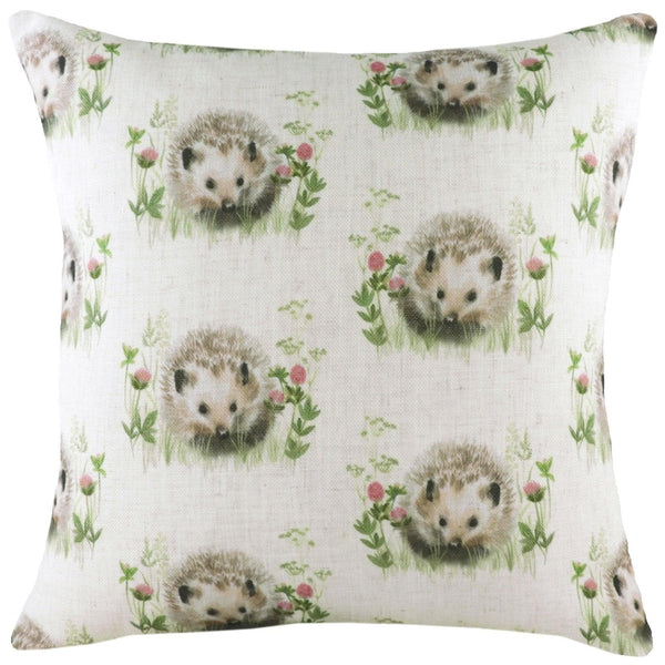 Hedgerow Hedgehog Repeat Watercolour Style Cushion Covers 17'' x 17'' -  - Ideal Textiles