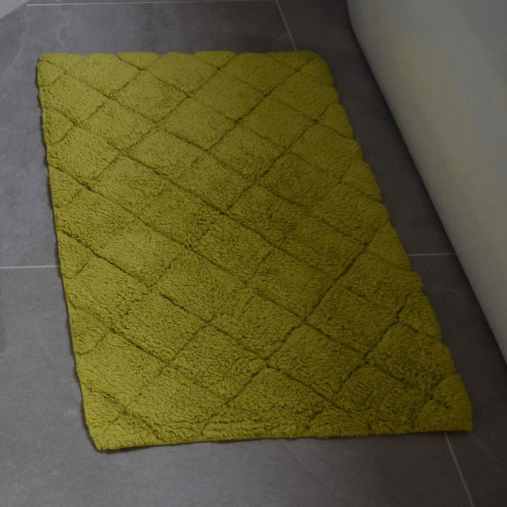 Kyra Cotton Bath & Pedestal Mat Set Green -  - Ideal Textiles
