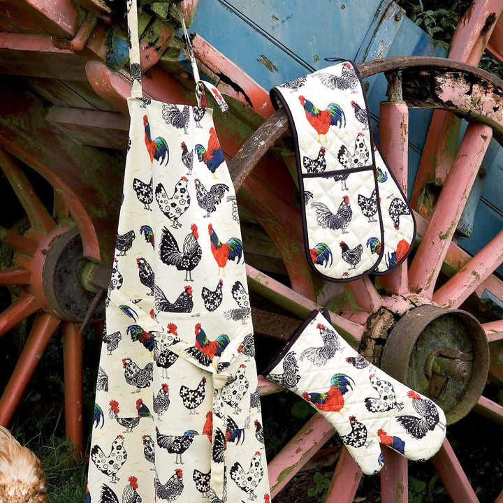 Rooster Luxury Cotton Double Oven Glove -  - Ideal Textiles