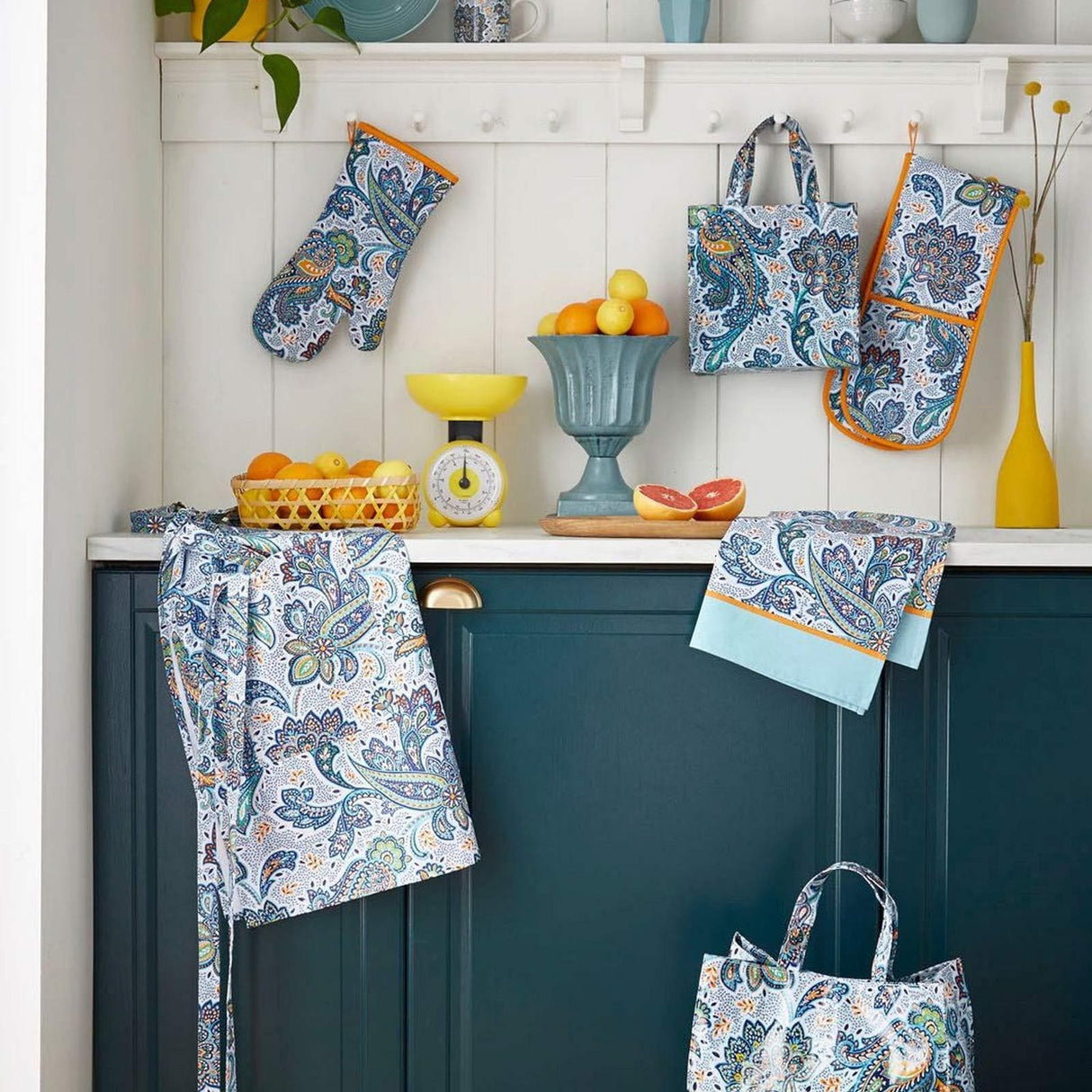 Italian Paisley Luxury Cotton Double Oven Glove Oven Gloves Ulster Weavers