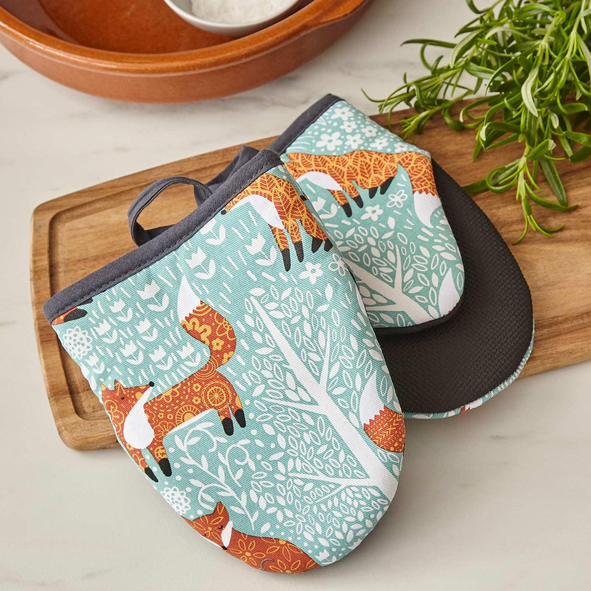 Foraging Fox Luxury Neoprene Micro Mitts Set Oven Gloves Ulster Weavers