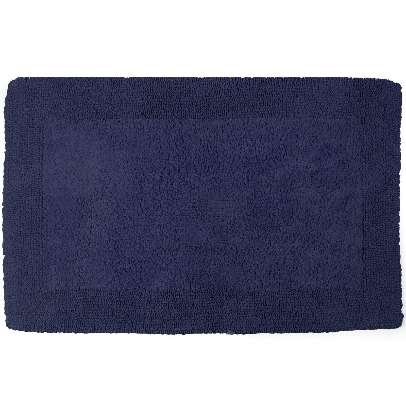 Elegance Large 100 Cotton Bath Mat Navy Ideal