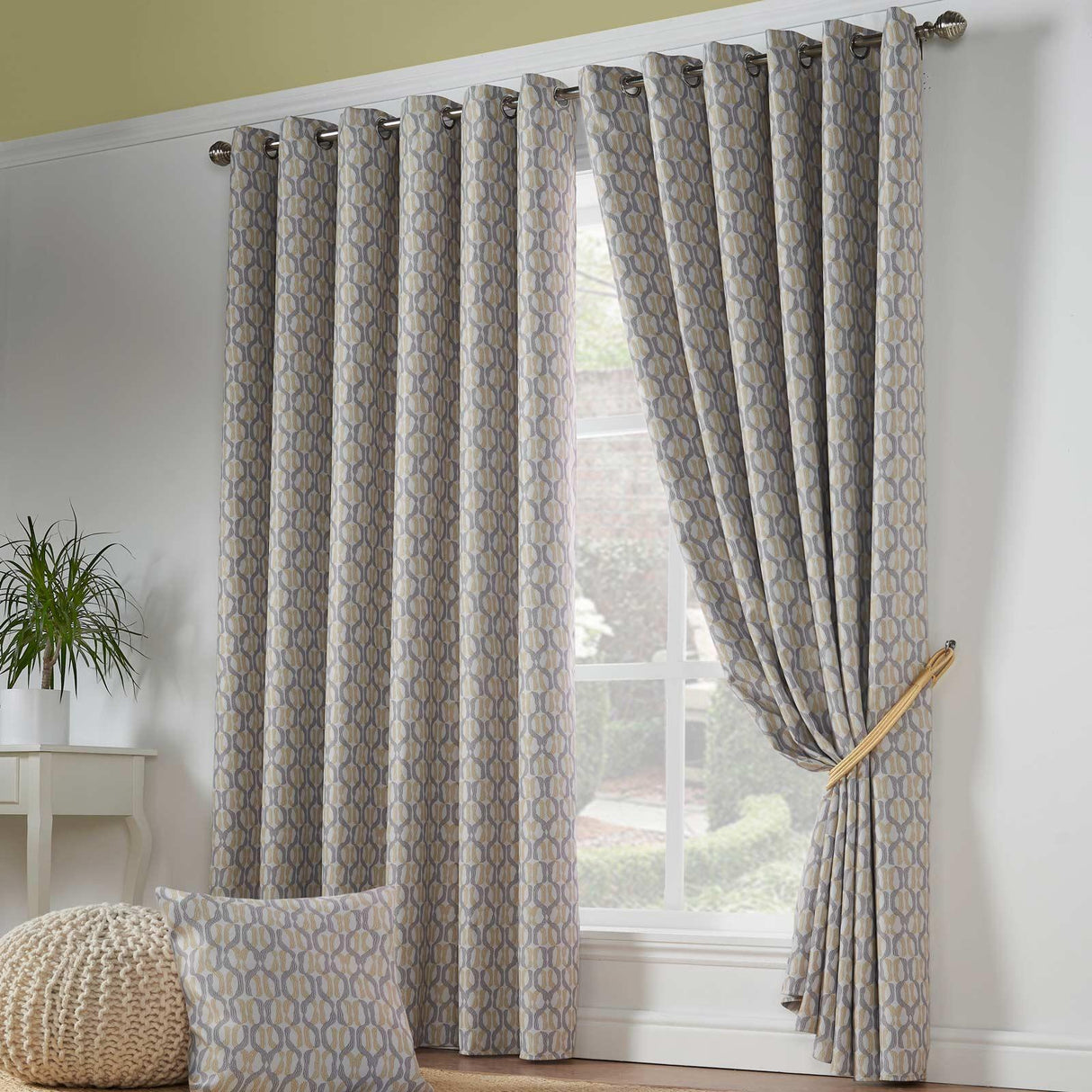Cambourne Thermal Eyelet Curtains Ochre Eyelet Curtains Alan Symonds 66'' x 54''