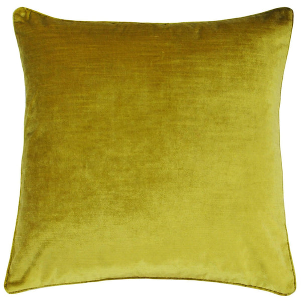 Luxe Velvet Plush Ochre Cushion Covers 22'' x 22'' -  - Ideal Textiles