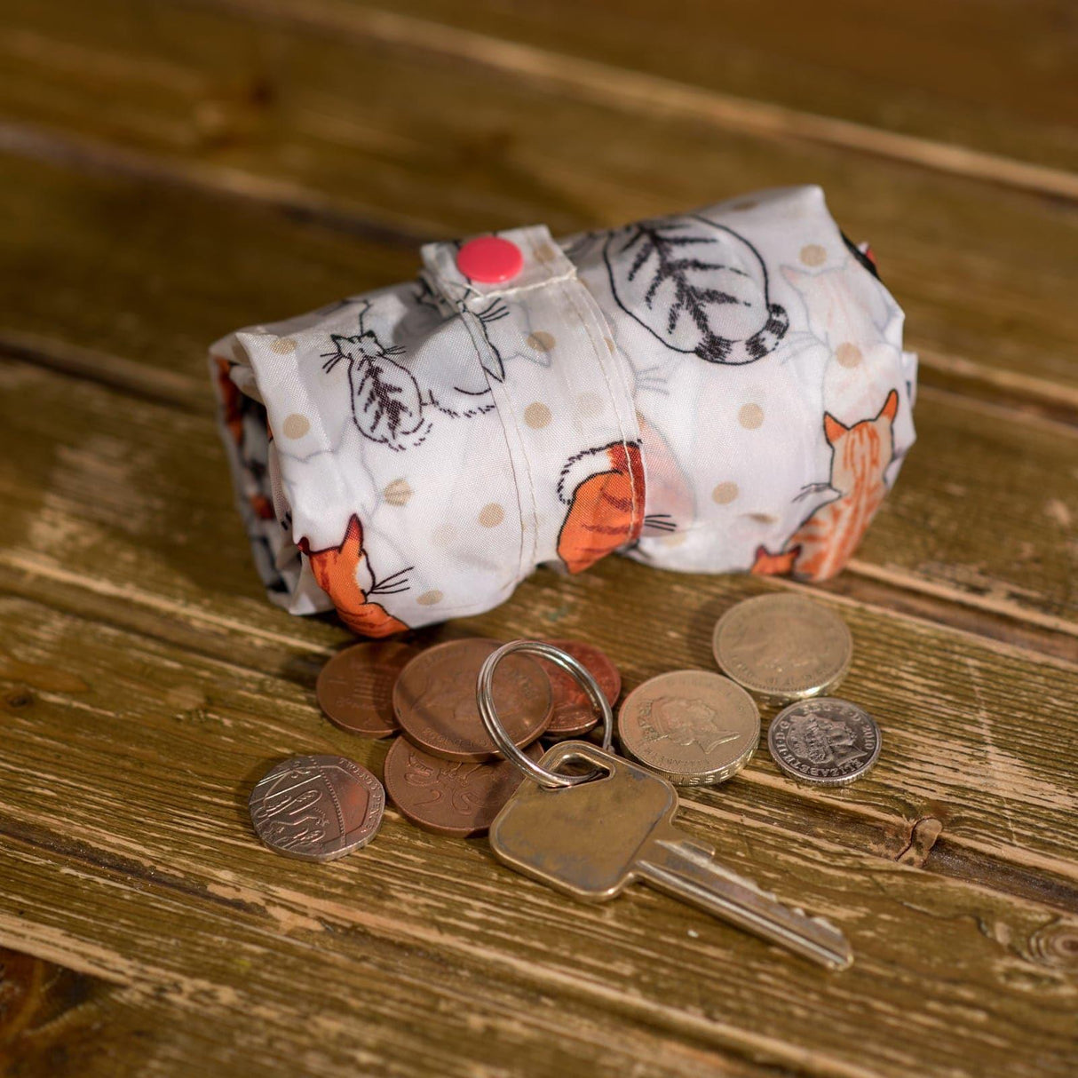 Cats in Waiting Reusable Roll-Up Shopping Bag Totes & Shopping Bags Ulster Weavers