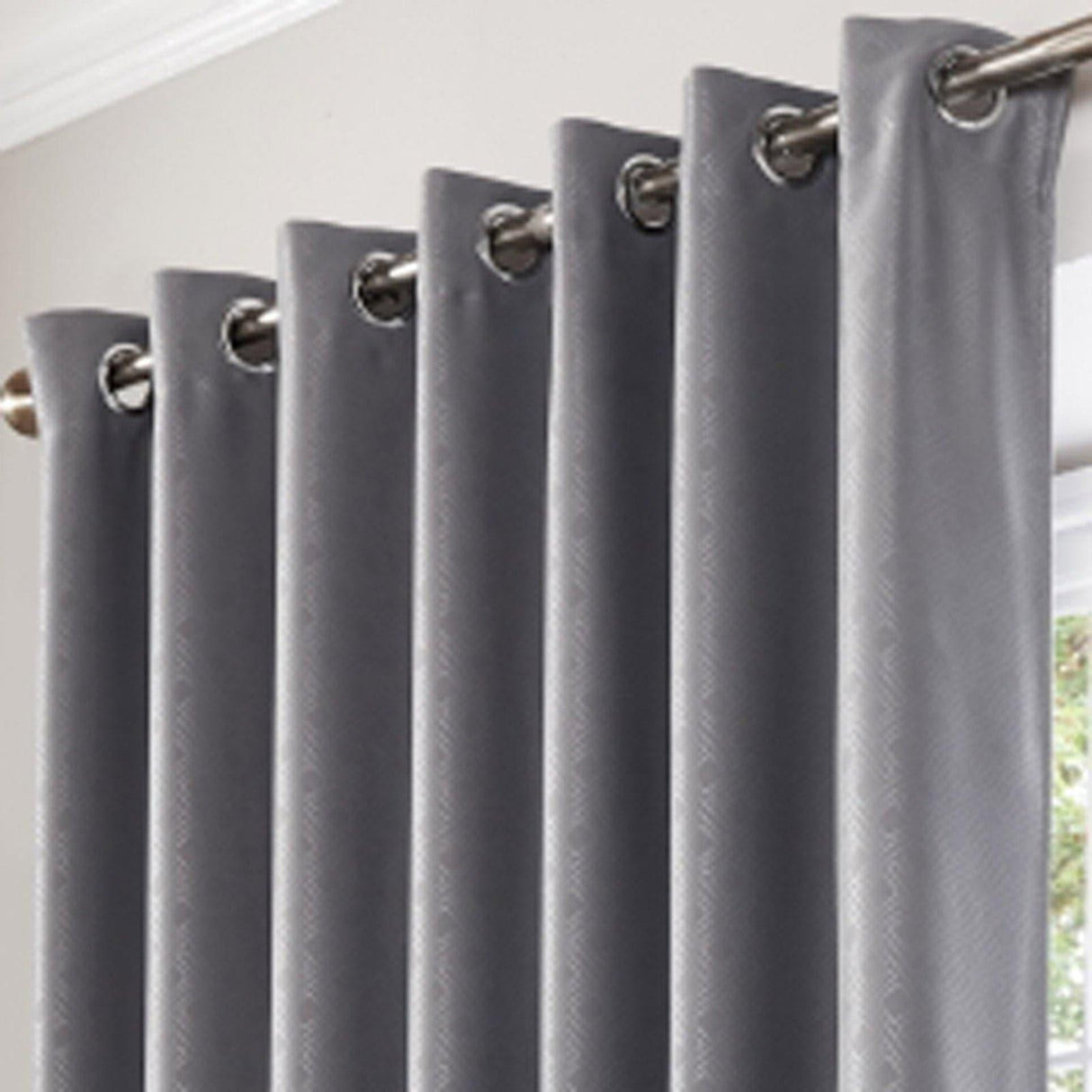 Diamond Blackout Eyelet Curtains Silver Eyelet Curtains Alan Symonds