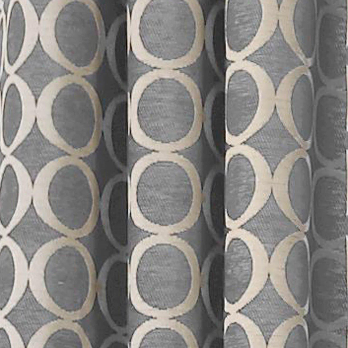 Oh Circles Chenille Lined Eyelet Curtains Silver Eyelet Curtains Alan Symonds