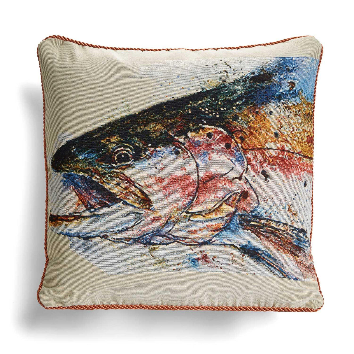 Alan Symonds Trout Tapestry Cushion Cover 45cm x 45cm (18"x18") Cushion Cover Alan Symonds
