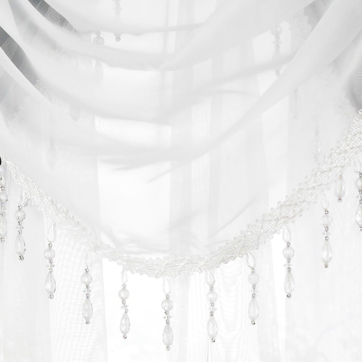 Beaded Voile Swag White Voile Curtain Alan Symonds