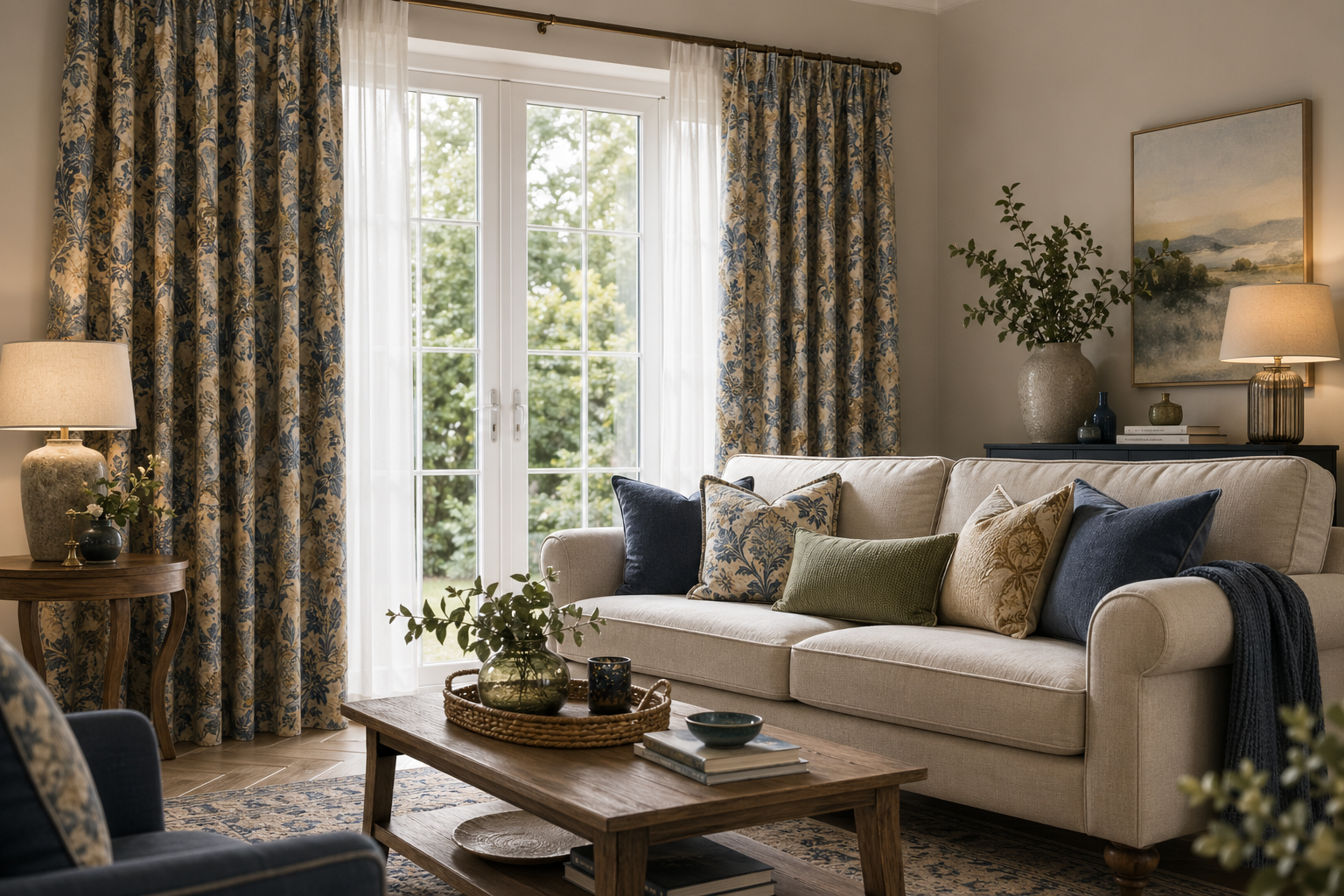 Image for Ideal Living Room Curtains and Cushion Covers