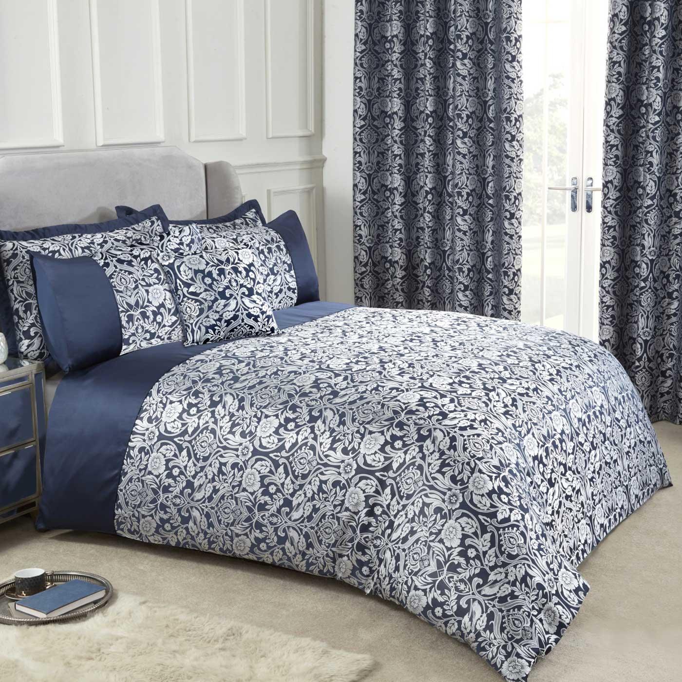 Ea Barclay Glaour - Quilted Sequin Velvet Bedspread Set in ink Ea Barclay Glaour - Quilted Sequin Velvet Bedspread Set in ink