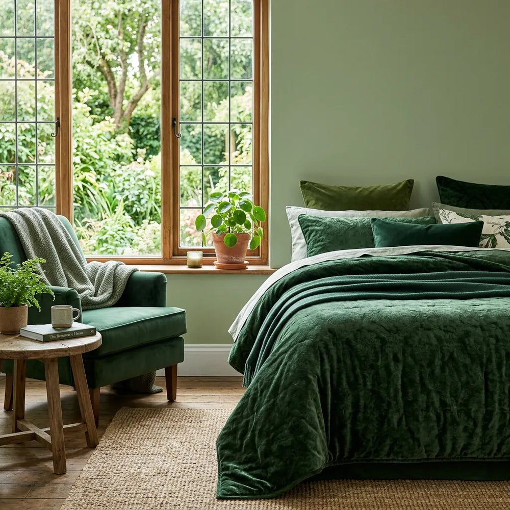Green Tones Bedding collection at Ideal Textiles