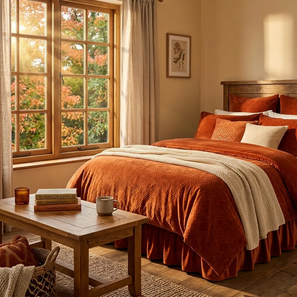 Warm Tones Bedding collection at Ideal Textiles