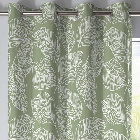 Matteo Leaf Eyelet Curtains by Fusion