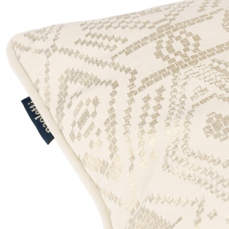 Tayanna Metallic Velvet Cushion Cover 20" x 20" by Paoletti