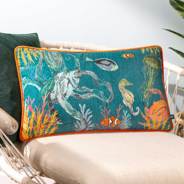 Abyss Sea Creatures Cushion Cover