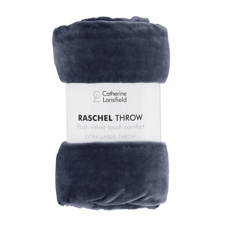 Raschel Velvet Touch Throw Blanket by Catherine Lansfield