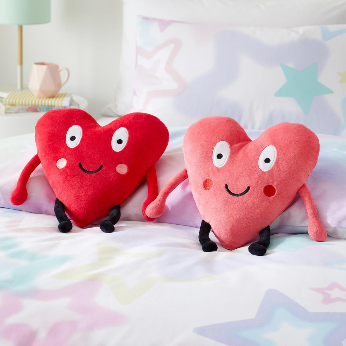 Heart Cushion Pillow Heart Shape Cushion Set Of Plushy Red White