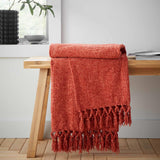 Wilson Plain Chenille Throw Blanket 130cm x 170cm by Catherine Lansfield