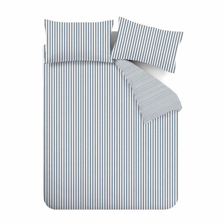 Brushed Cotton Flannelette Stripe Duvet Cover Set by Catherine Lansfield
