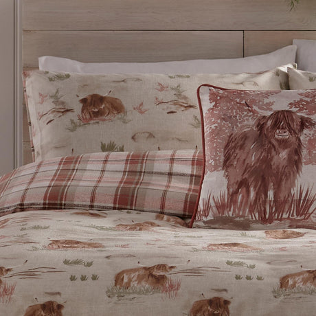 Hanson Highland Cow Brushed Cotton Duvet Cover Set