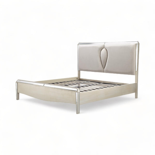 Ana Champagne Mirror King Size Bed Frame