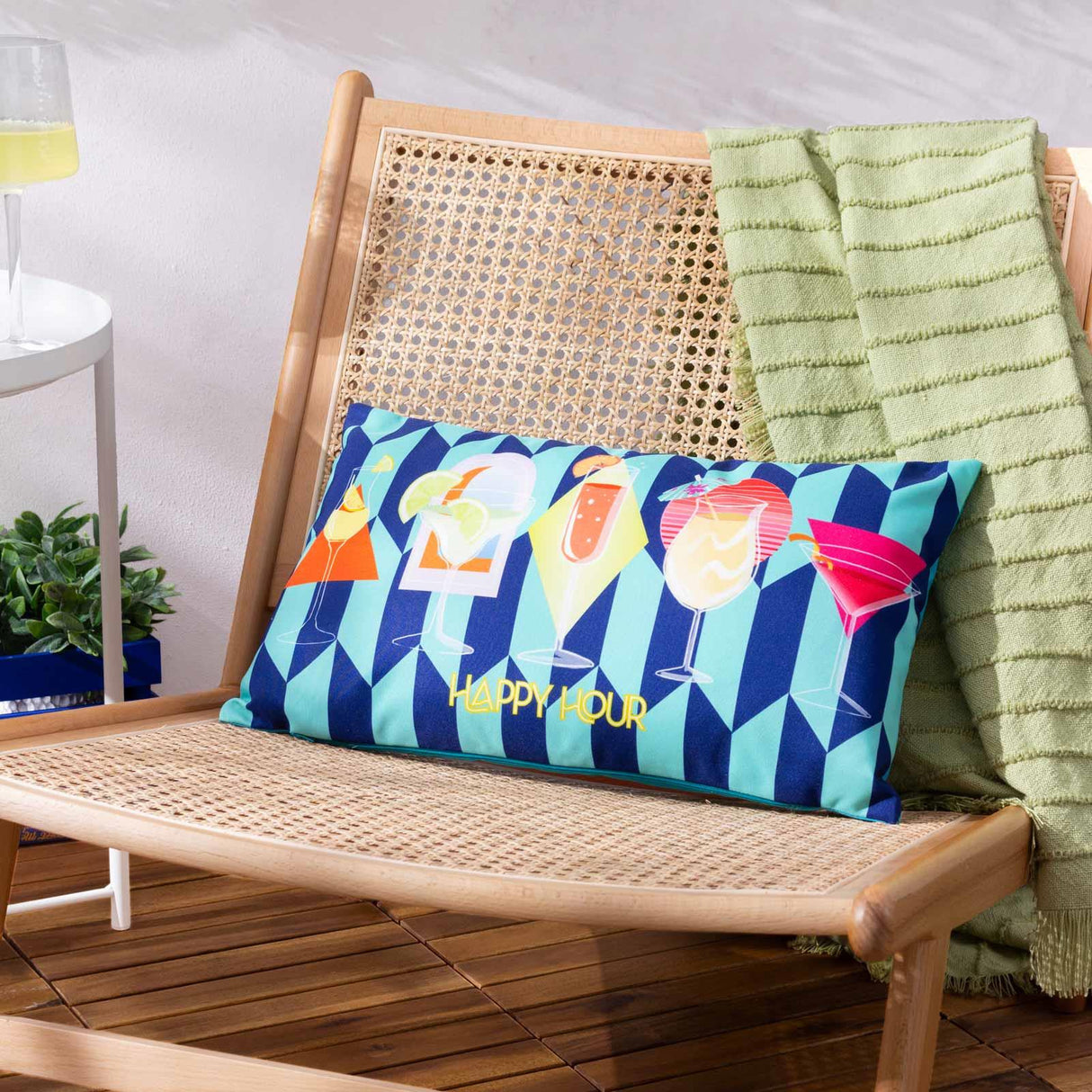 Happy Hour Outdoor Cushion Cover 12" x 20" (30cm x 50cm) by furn.