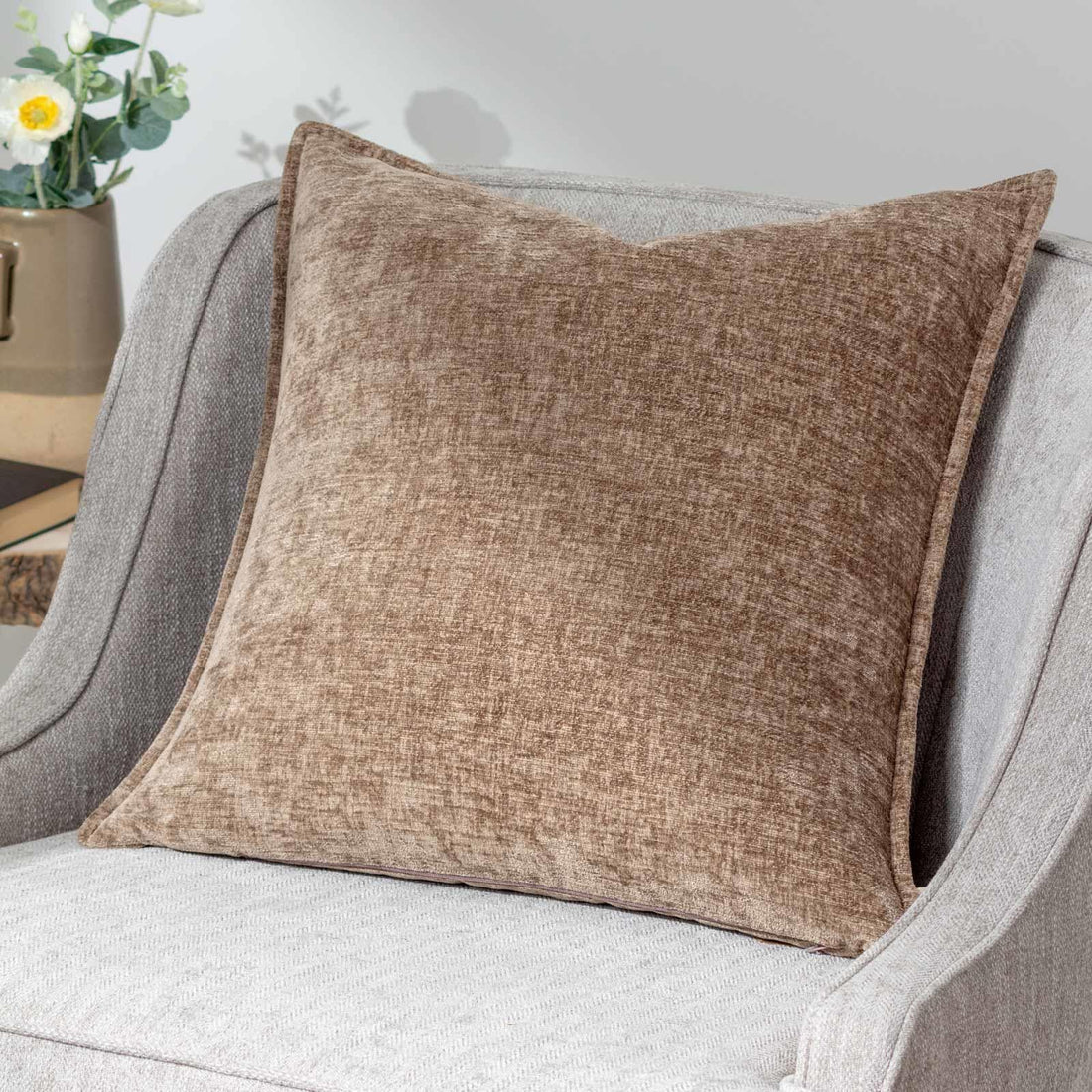 Buxton Super Soft Taupe Cushion Cover 50cm x 50cm (50cmx50cm)