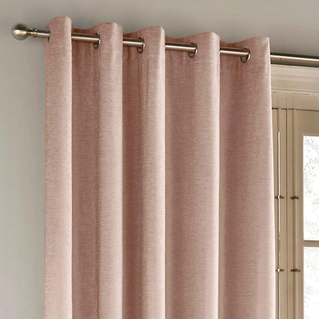 Savoy Chenille Blackout Eyelet Curtains by Enhanced Living