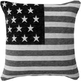 American Flag Chenille Cushion Cover 18" x 18" by Rapport Home