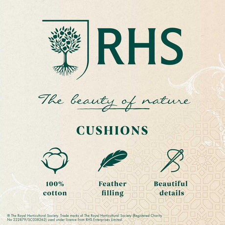 RHS Cottage Meadow Floral Filled Cushion 4