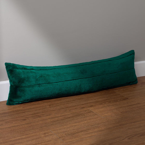 Empress Faux Fur Draught Excluder Emerald
