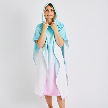 Ombre Hooded Towel Poncho by Catherine Lansfield